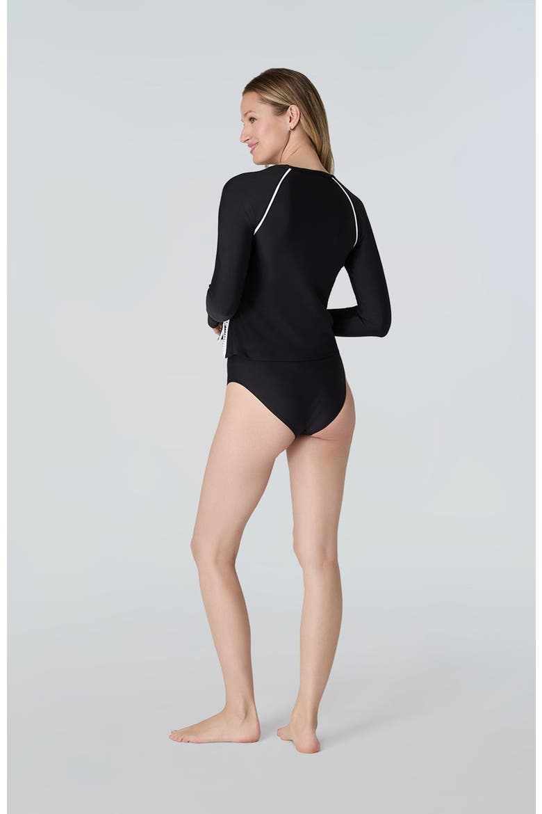Sasha Long Sleeve Top, Alternate, color, Black & White