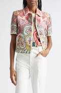 Etro Paisley Short Sleeve Crop Jacket