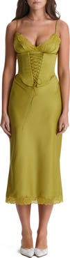 HOUSE OF CB Salma Corset Satin Slipdress