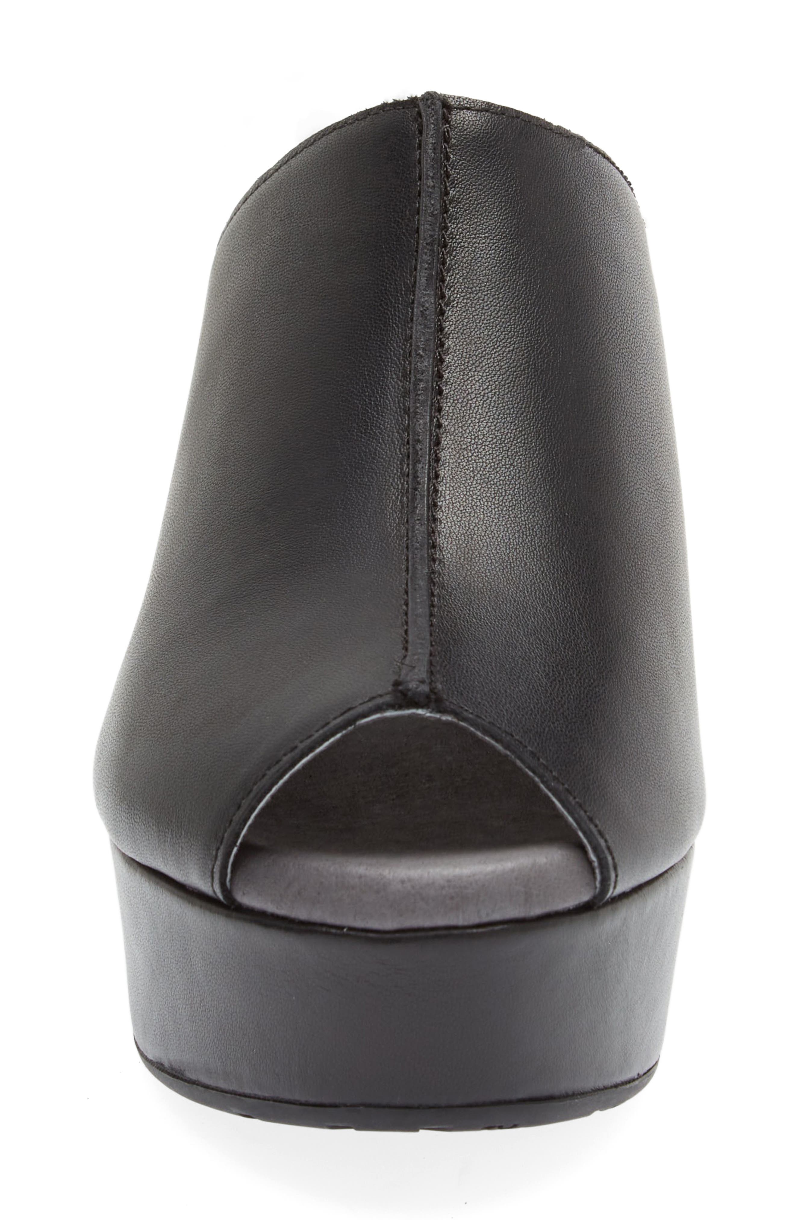 Chocolat Blu Platform Slide Sandal, Alternate, color, Black Leather