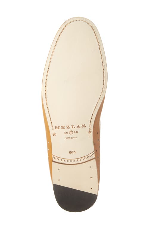 Mezlan Perforated Moc Toe Loafer In Cocoa