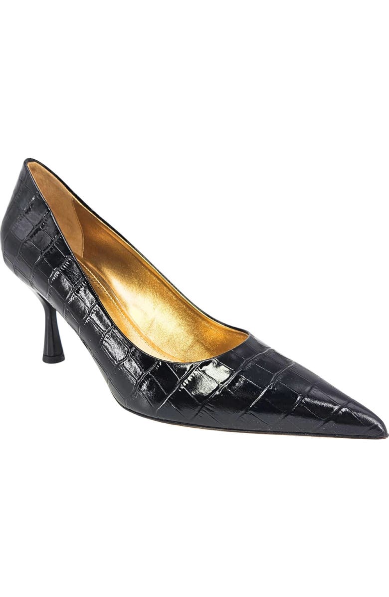 Madison Maison Moc Croc Hi Heel Pump, Alternate, color, Black