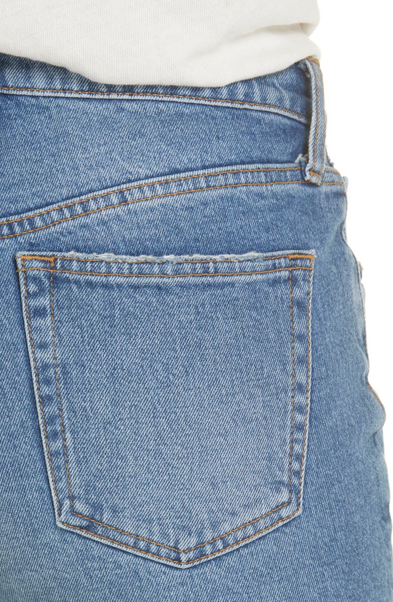 Free People Stella High Waist Raw Hem Skinny Jeans, Alternate, color, 