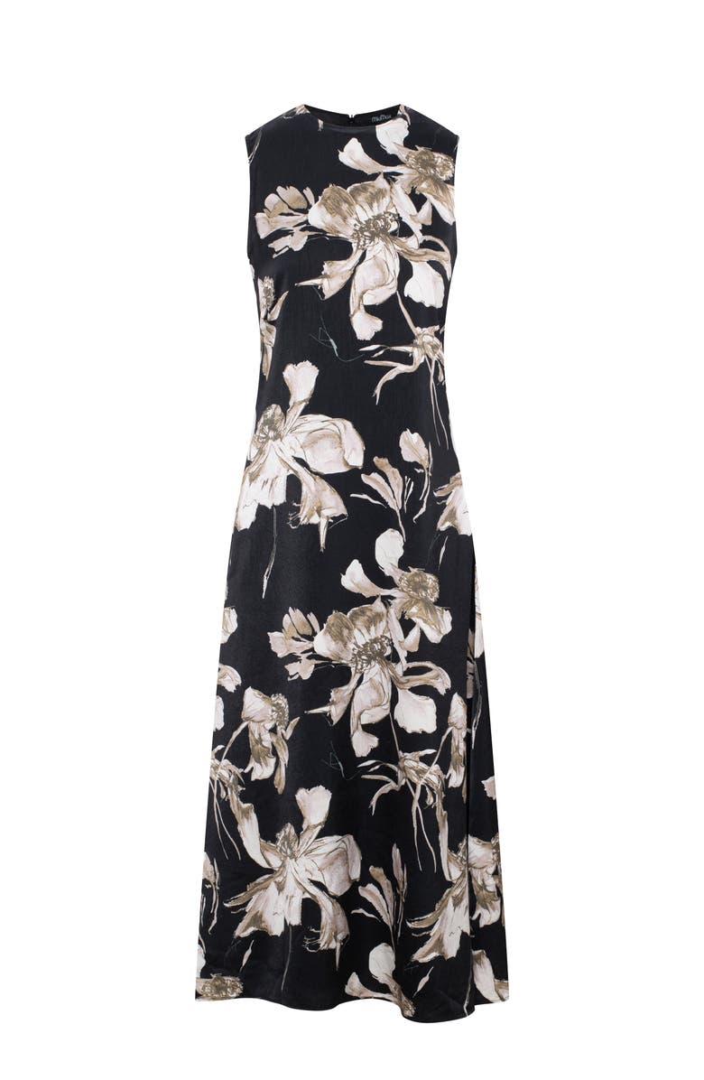 MiuMax Floral Woven Invisible Zipper Maxi Jumper, Main, color, Black Blush