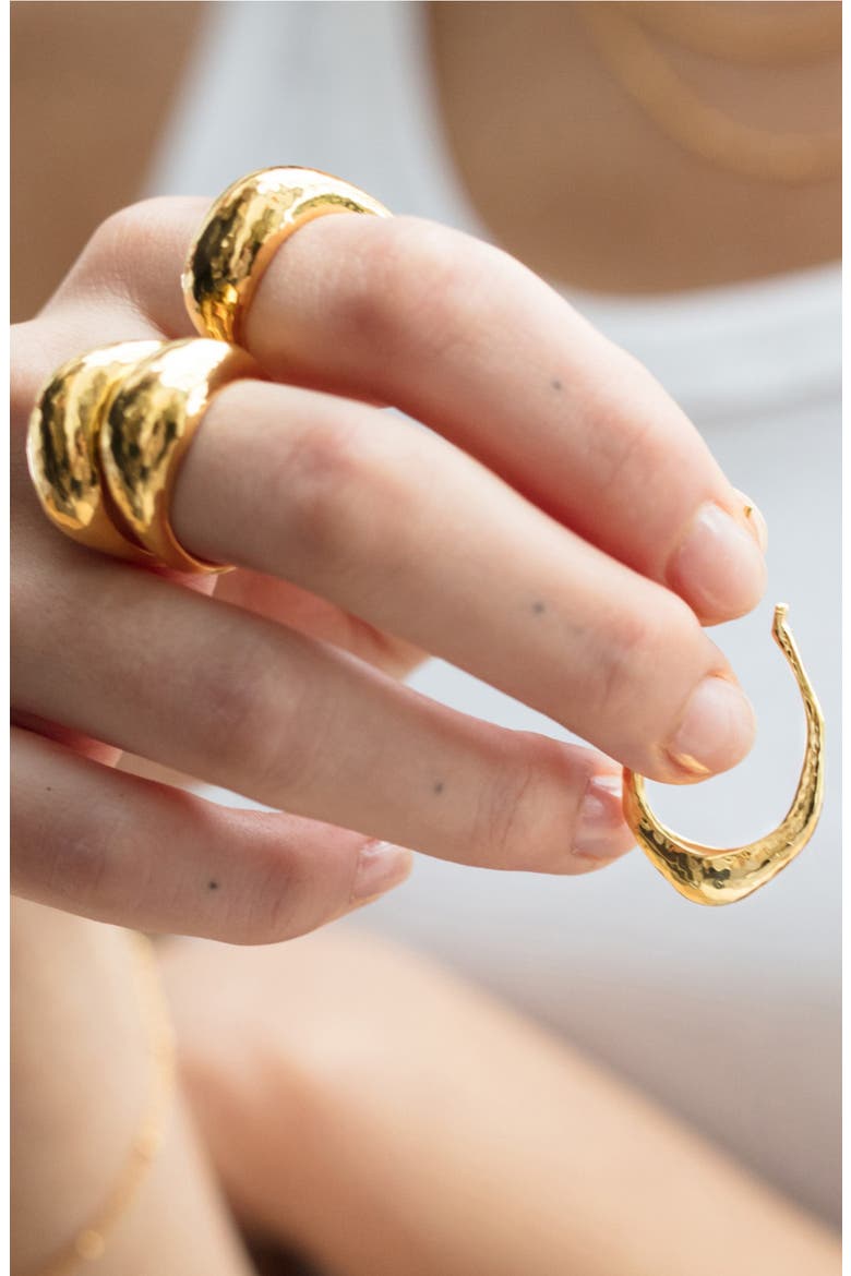 Deia Hoop Earrings, Alternate, color, 18CT GOLD VERMEIL ON STERLING