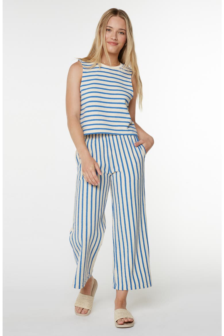 Java Stripe Cotton Terry Tank, Alternate, color, STAR SAPPHIRE