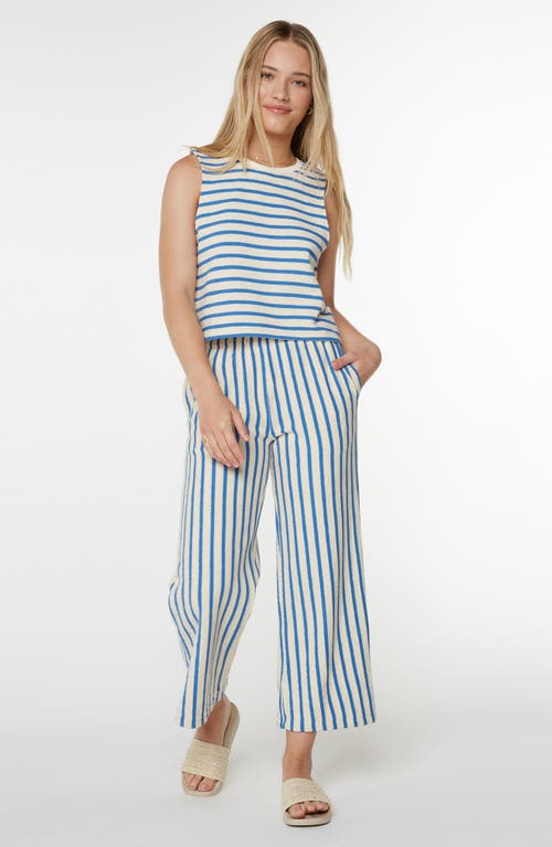 Roxy Java Stripe Cotton Terry Tank In Blue
