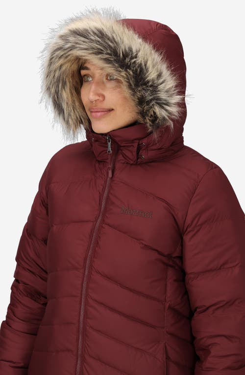 Marmot Montreal 700 Fill Power Down Parka In Burgundy