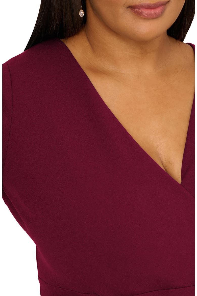 Crepe Dress, Alternate, color, CABERNET