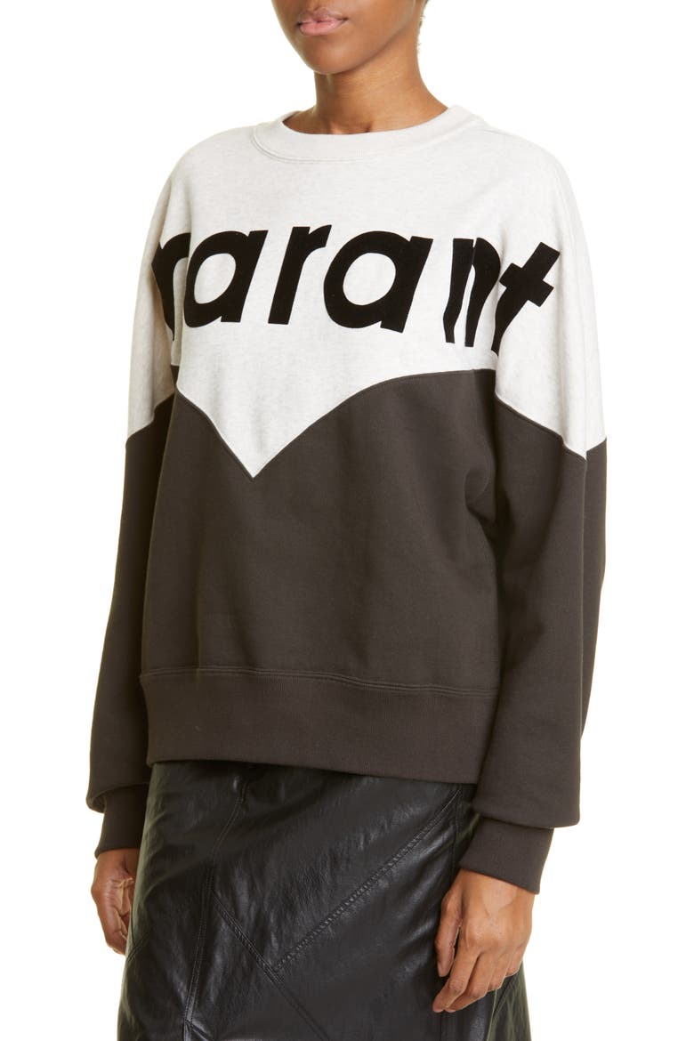 Houston Colorblock Cotton Blend Logo Sweatshirt, Alternate, color, FADED BLACK