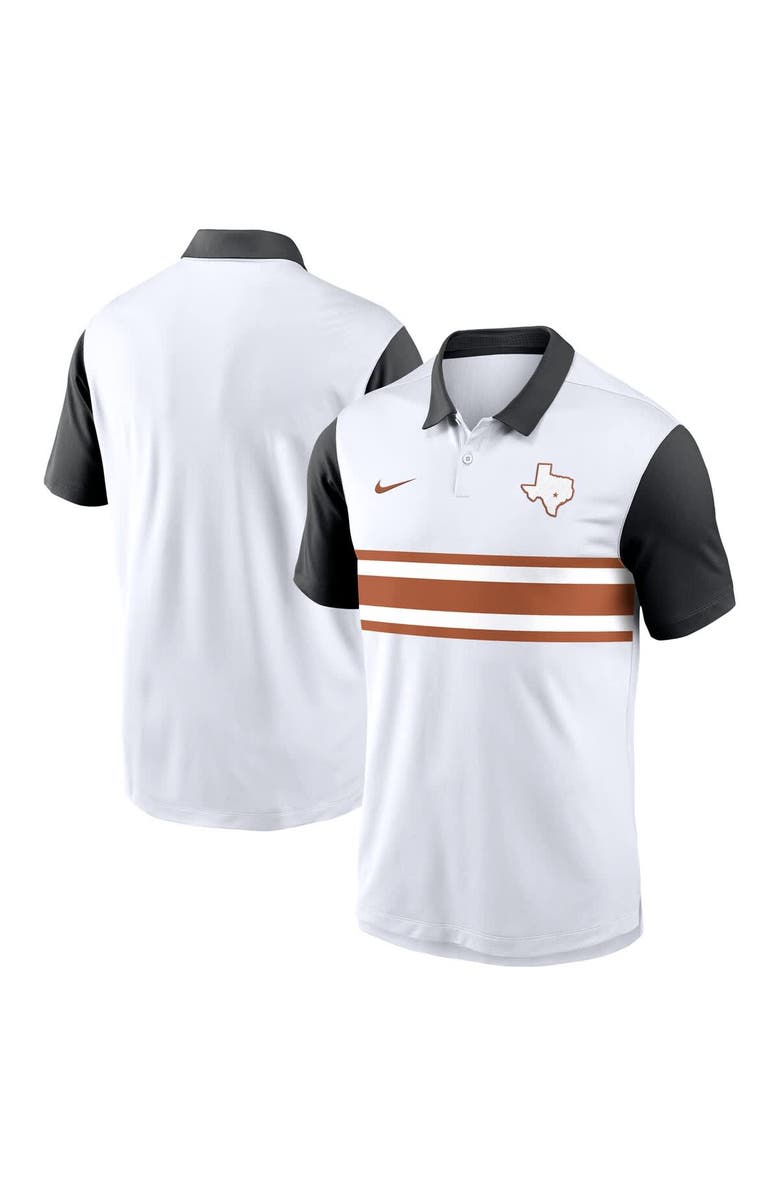 Nike Men's Nike White/Black Texas Longhorns Athletic Prep Alt Logo Vapor Performance Polo, Alternate, color, White