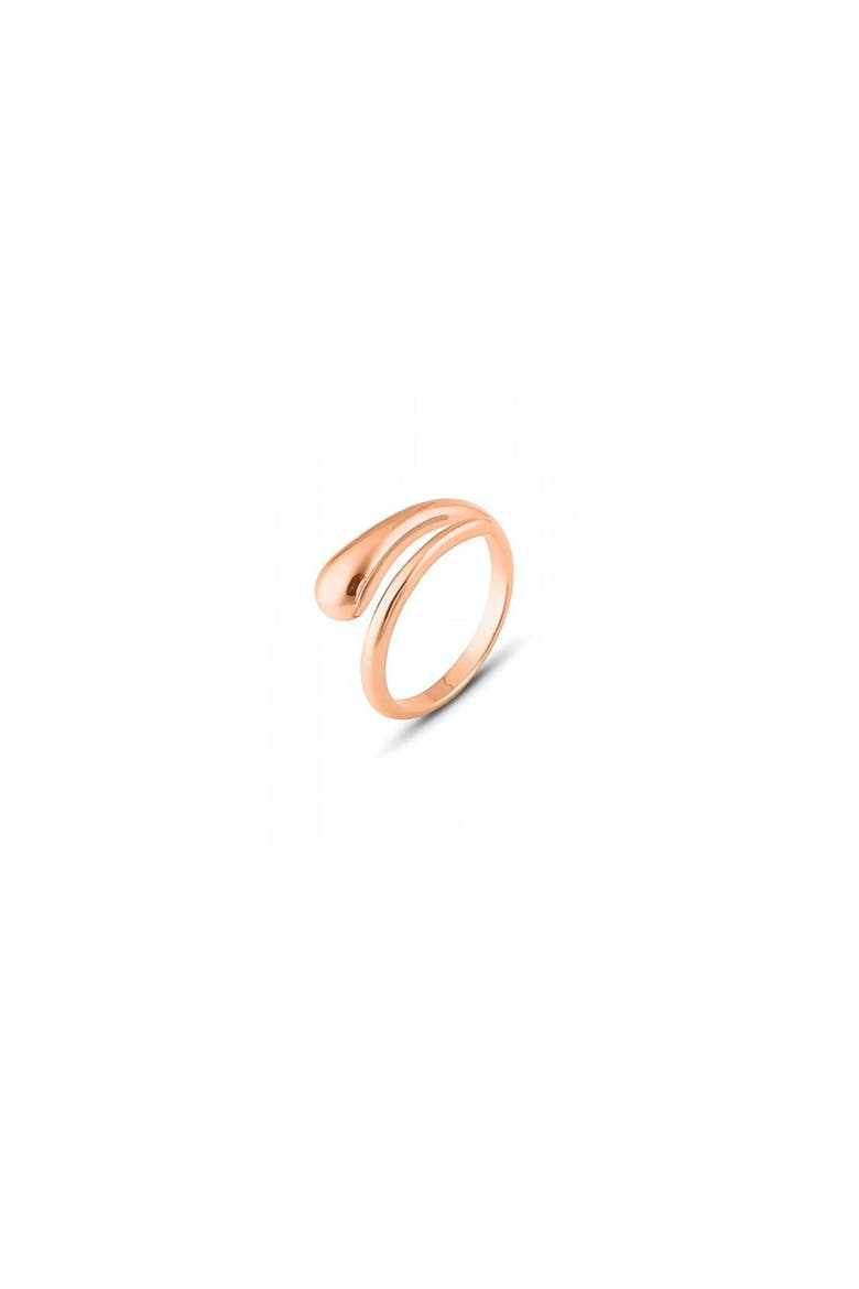 Signature Sterling Silver Stacking Snake Ring, Main, color, Rose gold
