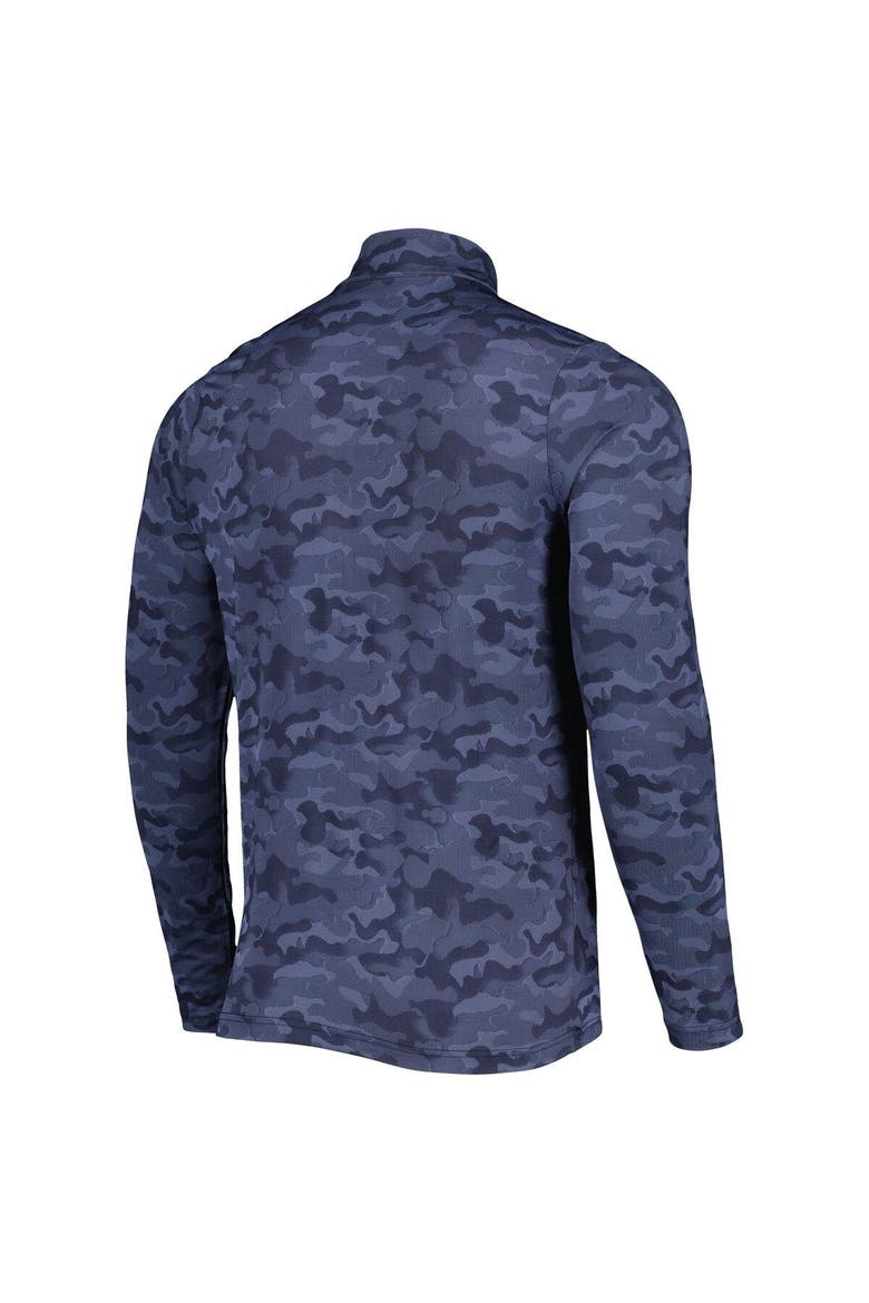 Men's Antigua Navy Houston Texans Brigade Quarter-Zip Sweatshirt, Alternate, color, Navy
