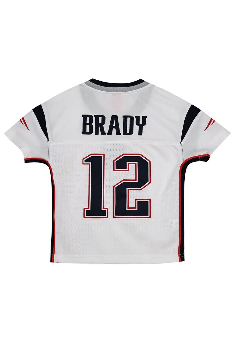 Mitchell & Ness Toddler Mitchell & Ness Tom Brady White New England Patriots 2000 Legacy Replica Jersey, Alternate, color, White