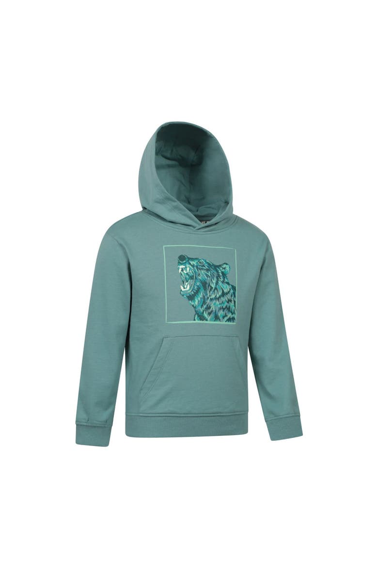 Childrens/Kids Bear Glow In The Dark Hoodie, Alternate, color, Light Blue