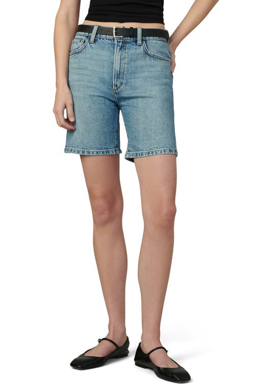 Shop Joe's The Joey Longline Denim Cuffed Shorts In Composure