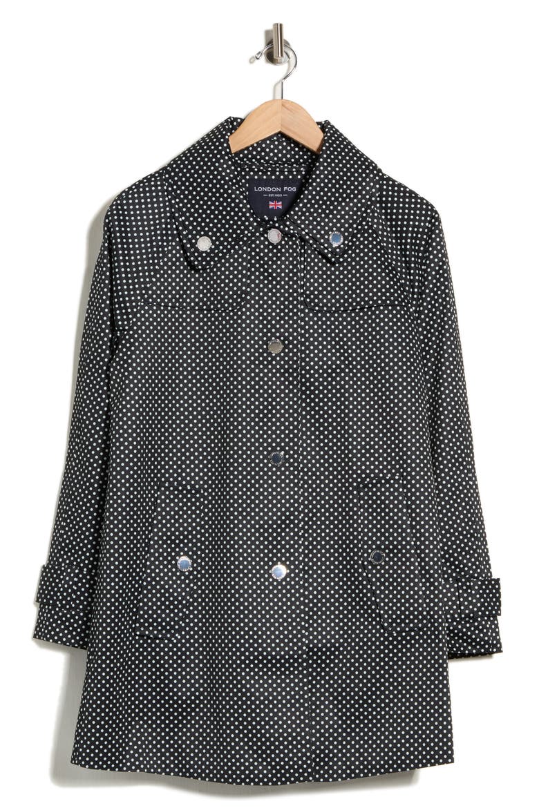 Polka Dot Raincoat, Alternate, color, BLACK/ WHITE