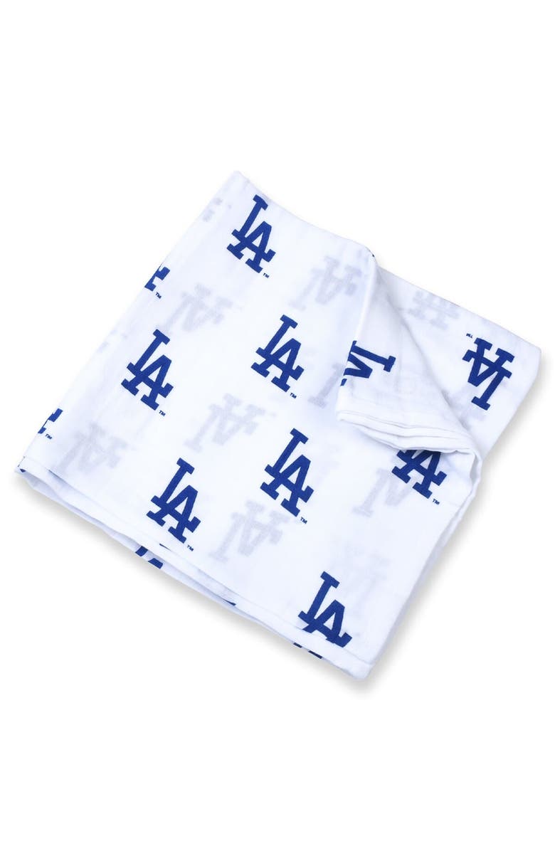 Three Little Anchors Infant Three Little Anchors White Los Angeles Dodgers 47'' x 47'' Muslin Swaddle Blanket, Main, color, 