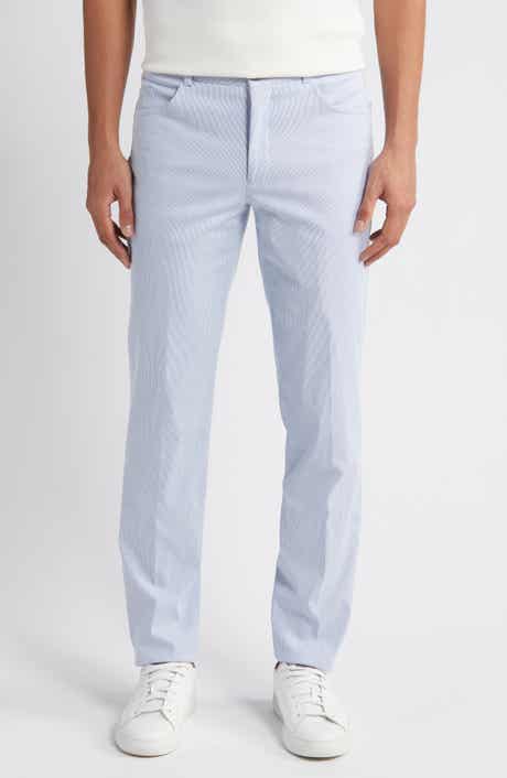 Jack Victor Pinstripe Five-Pocket Taper Leg Pants