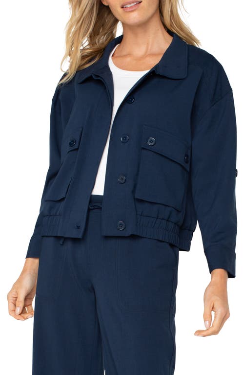 Liverpool Los Angeles Utility Jacket In Dark Navy