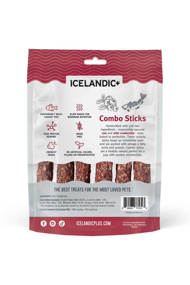 6 Count Cod & Cranberry Dog Treats, Alternate, color, Multicolored