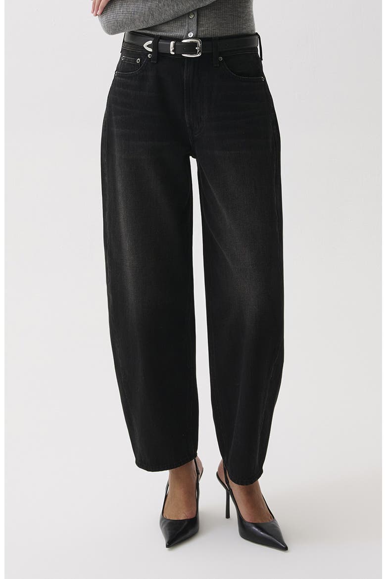 Sacha High Waist Barrel Leg Jeans, Main, color, SPARK