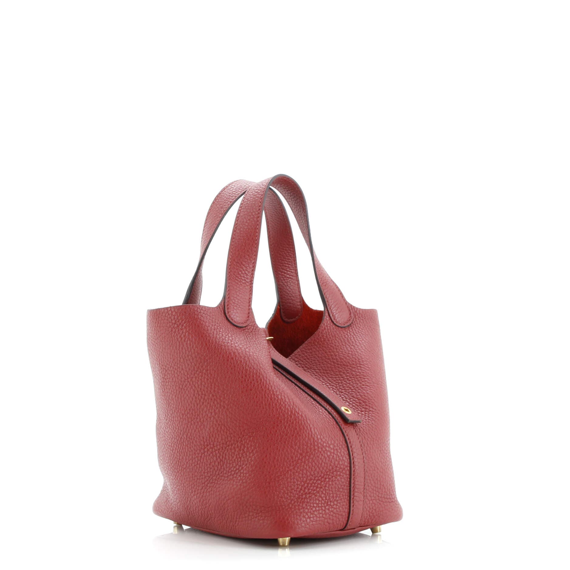 Pre-Owned Hermes Picotin Lock Bag Clemence PM, Alternate, color, Rouge H