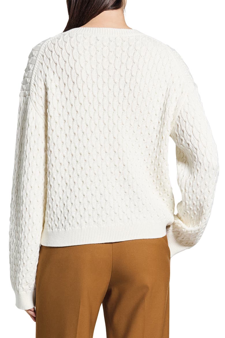 Textured Organic Cotton Cardigan, Alternate, color, IVORY