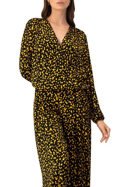 Polka Dot Straight Blouse