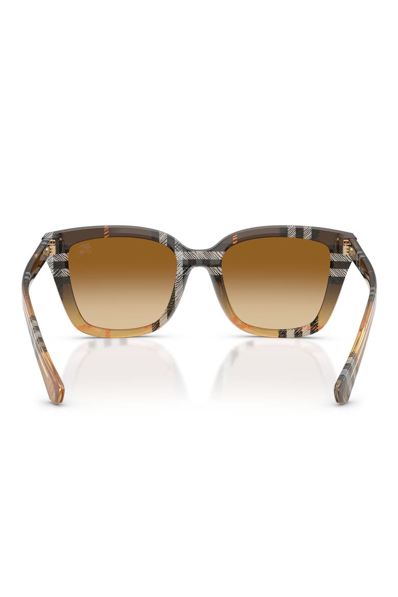 52mm Square Sunglasses, Alternate, color, CHECK GRADIENT SAND / BROWN