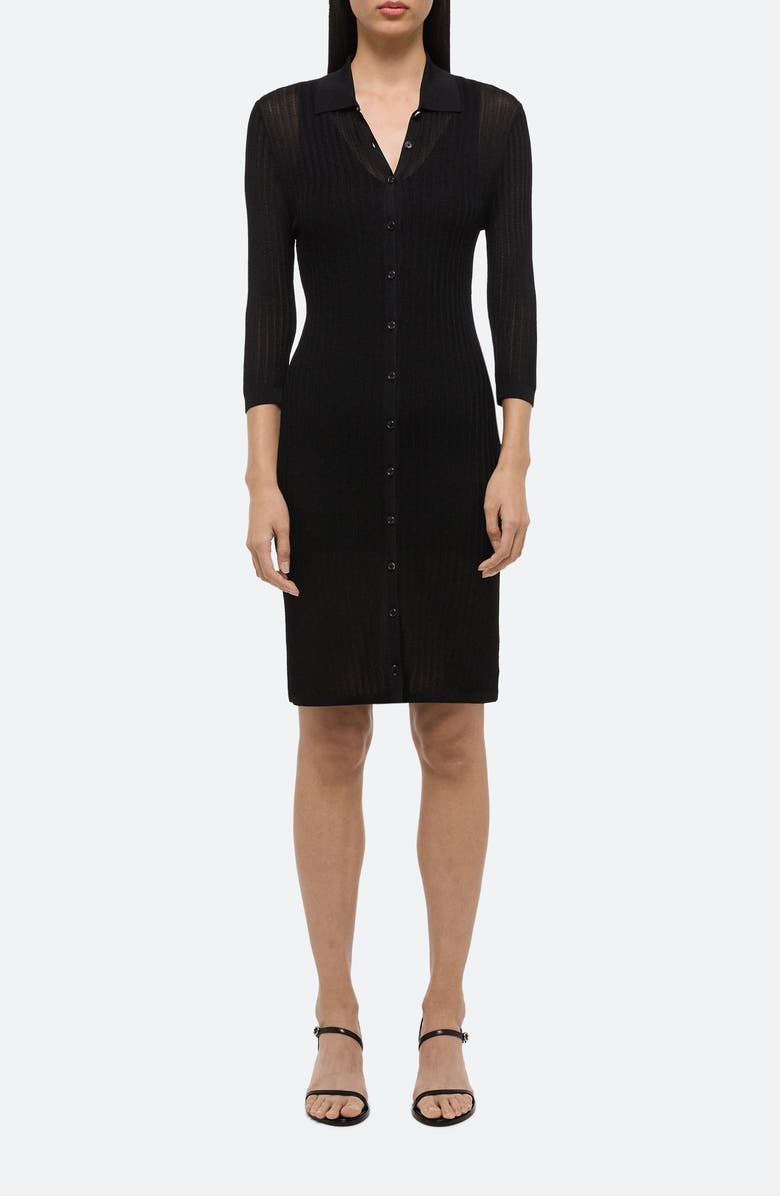 Helmut Lang Longline Pointelle Dress, Main, color,