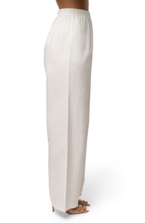 Jluxlabel Leon Pleated Wide Leg Pants In White