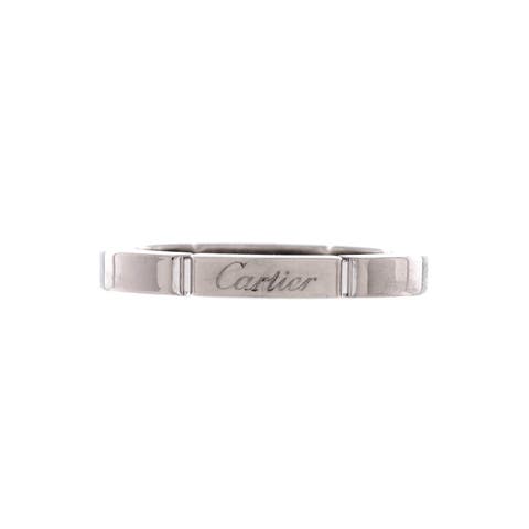 Maillon Panthere Band Ring 18K White Gold
