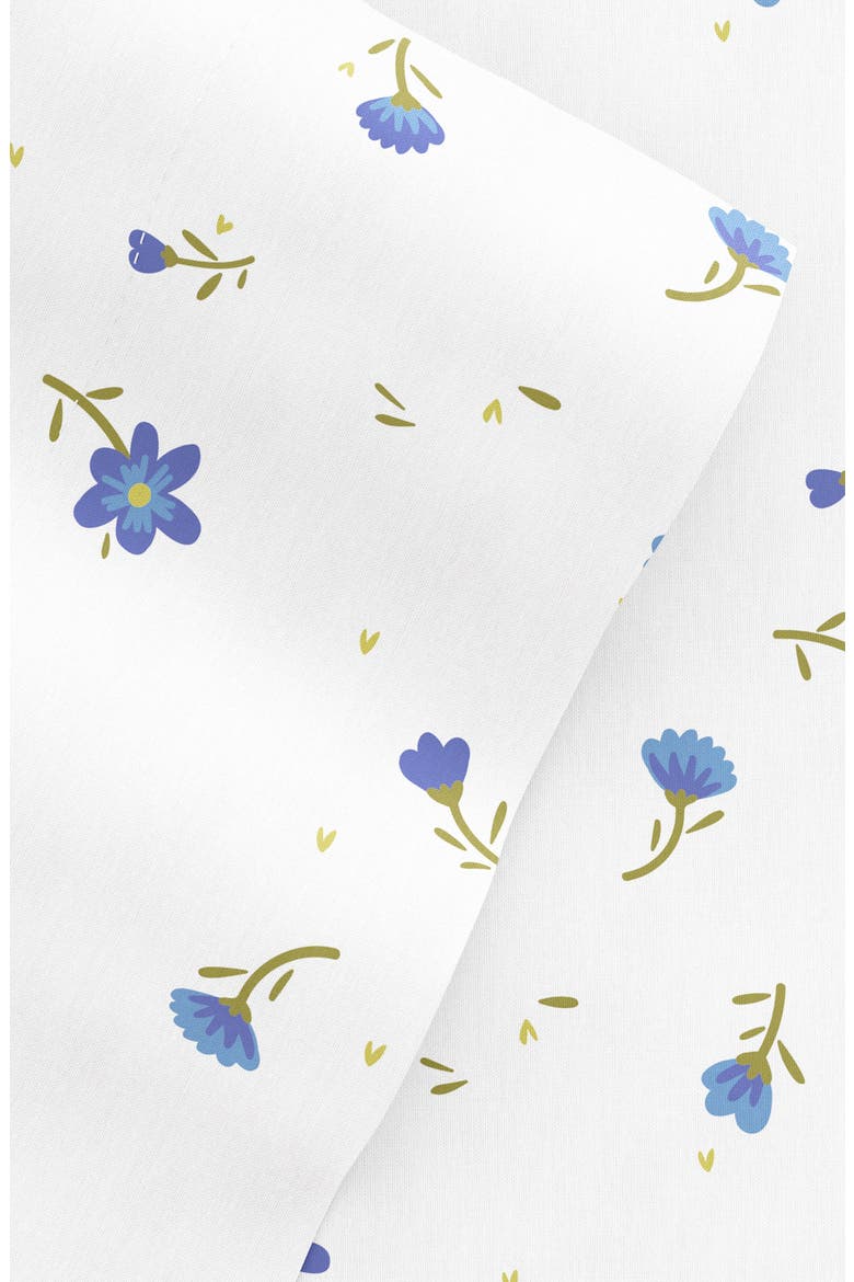 Premium Ultra Soft Floral 4-Piece Bed Sheet Set, Alternate, color, LIGHT BLUE