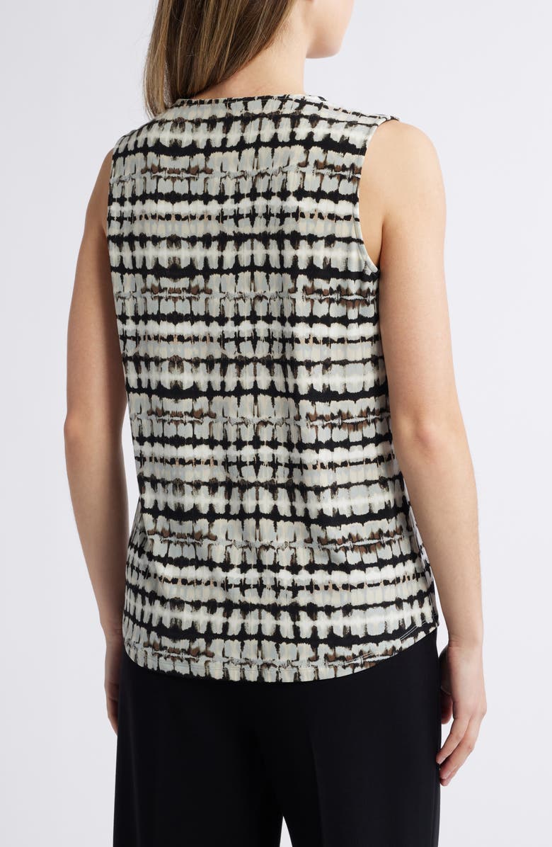 Anne Klein Abstract Print Pleat Front Shell, Alternate, color, 