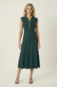 Modenaire Sleeveless Knit Midi Dress
