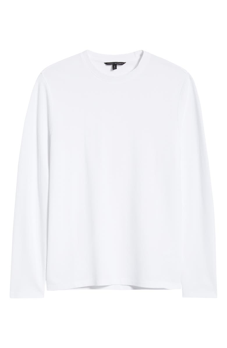 Robert Barakett Sorrell Long Sleeve Cotton Blend T-Shirt, Alternate, color, White