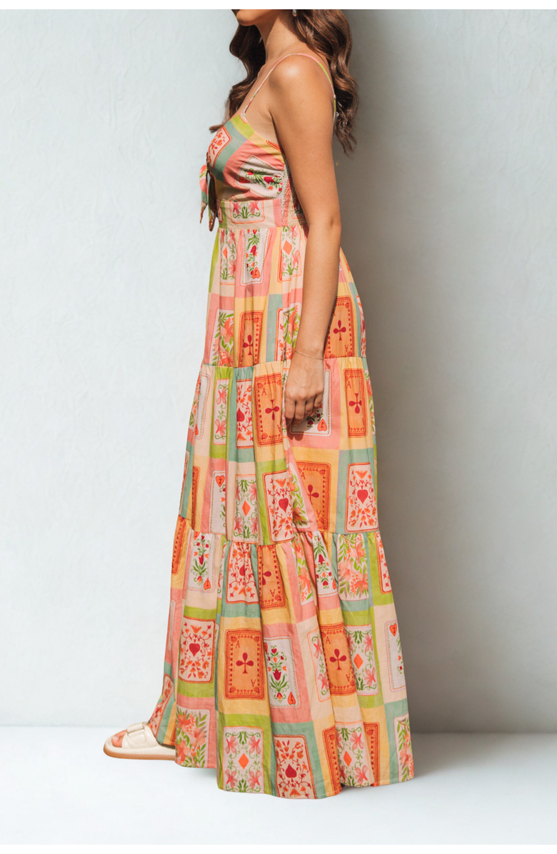 Label of Love Dream Front Tie Maxi Dress, Alternate, color, Pink