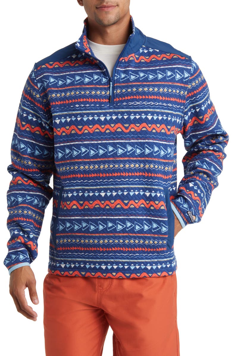 Chubbies Quilted Quarter-Zip Pullover, Main, color, 