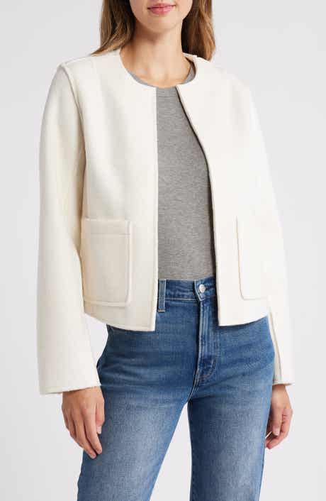 Wit & Wisdom Collarless Crop Jacket