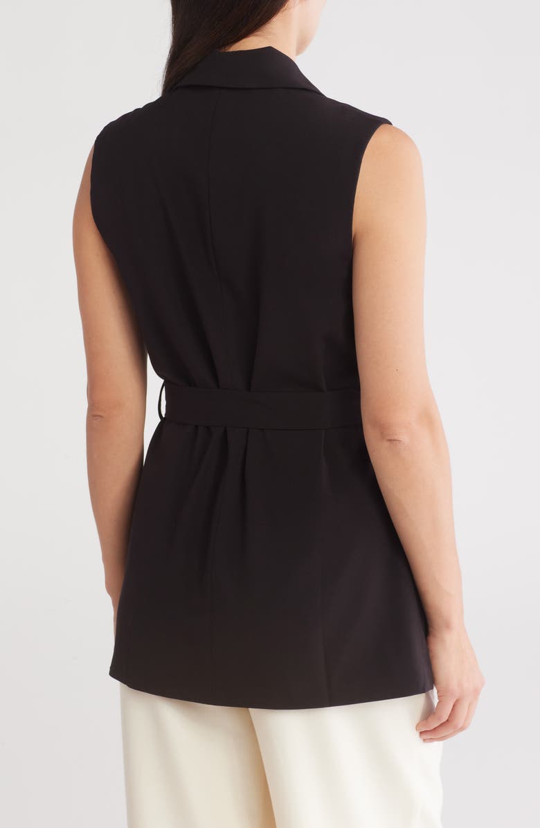 Ellen Tracy Double Breasted Belted Long Vest, Alternate, color, 