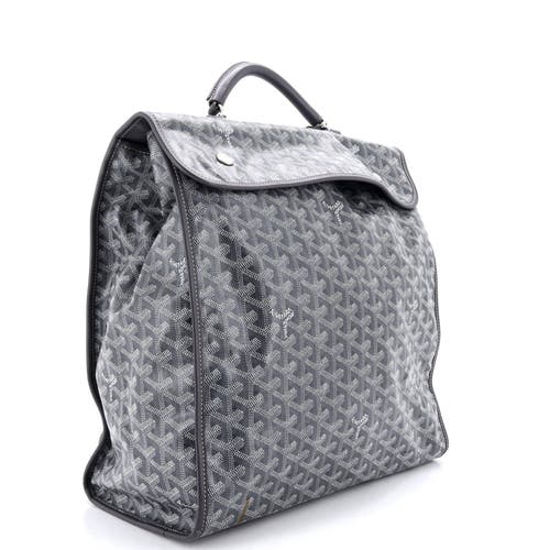 Pre-owned Goyard Goyard Saint Leger Briefcase Backpack Coated Canvas In Gray