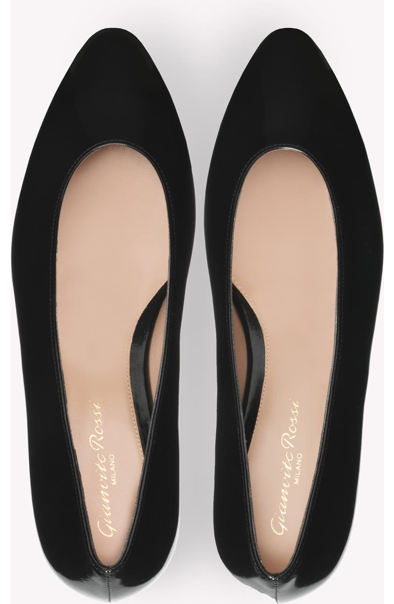 Gianvito Rossi Amelia Flat, Alternate, color, Black Nappa