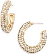 Tasha Pavé Crystal Hoop Earrings