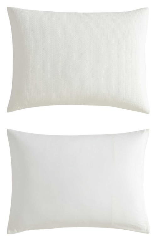 Vera Wang Threaded Basketweave Comforter & Shams Set In White