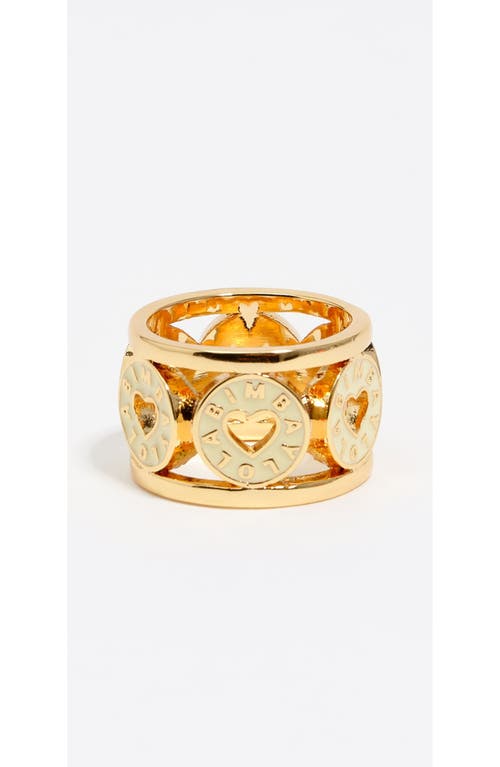 Bimba Y Lola Ring With Heart Logo In Gold