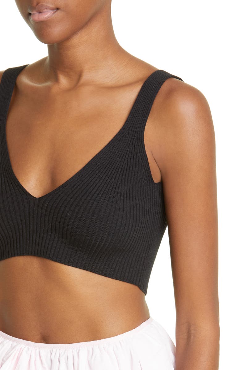 Cecilie Bahnsen Ilaria Wool & Silk Rib Bralette, Alternate, color, 