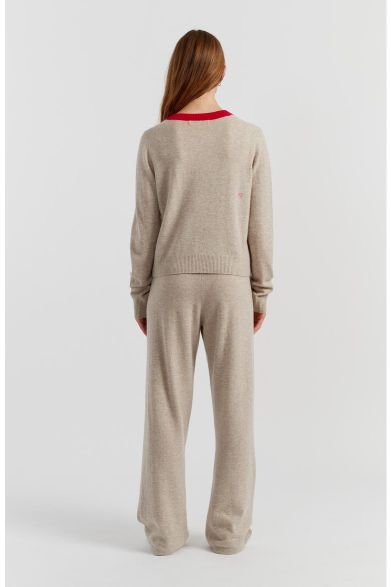 Miffy Peek-Placket Wool-Cashmere Sweater, Alternate, color, Soft Oat