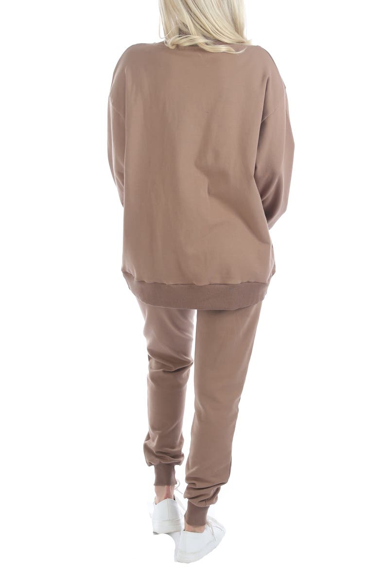 Maternity/Nursing 2-Piece Track Set, Alternate, color, BROWN