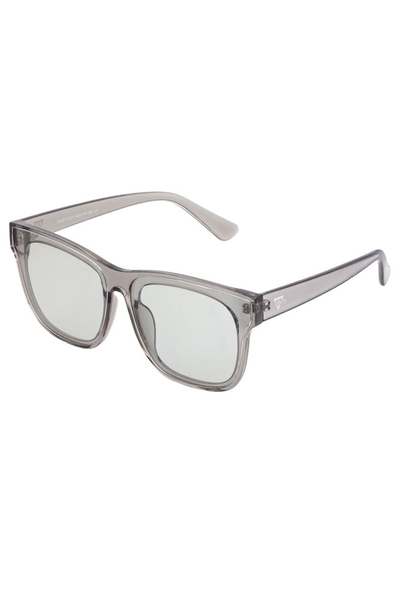 Delos Polarized Sunglasses, Main, color, Grey/Clear